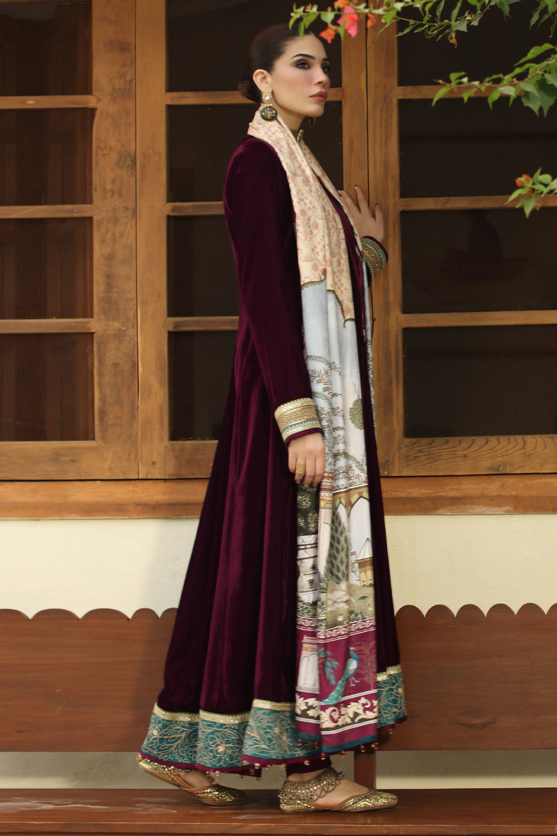 Aisha Imran | Printed Panache Velvet Shawls 25 | Safa Velvet Shawl