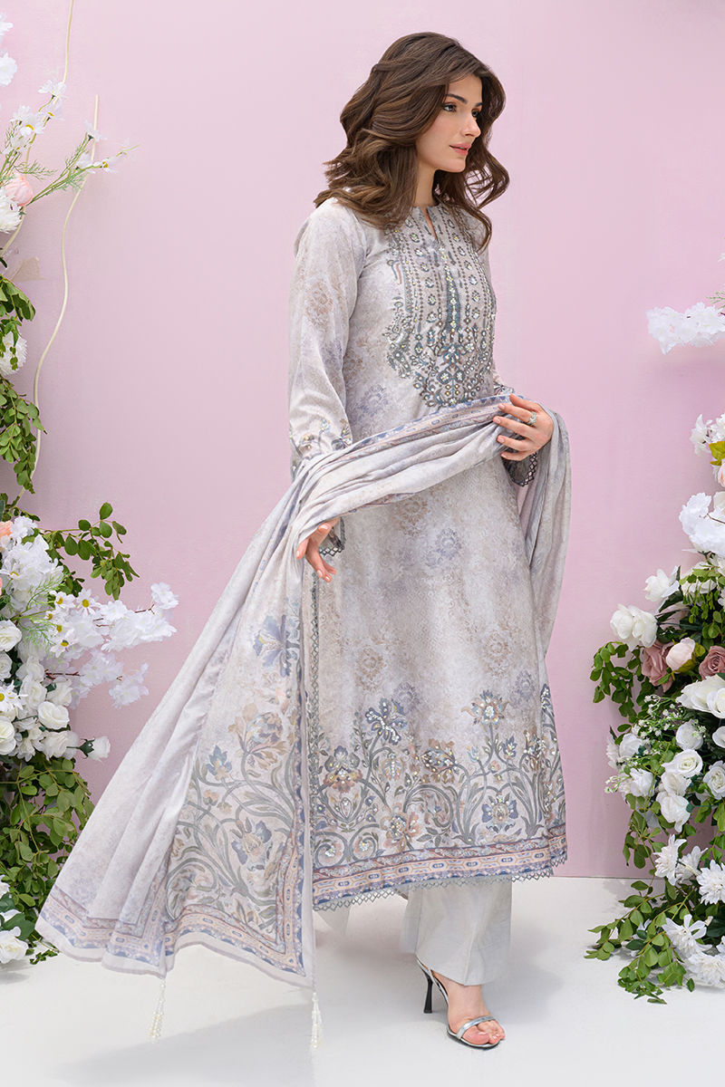 Fatima Khan | Eid Digital Silk Prints |  Moonlit Grace