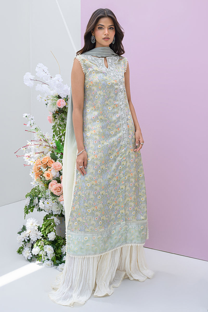 Fatima Khan | Eid Digital Silk Prints |  Dandelions