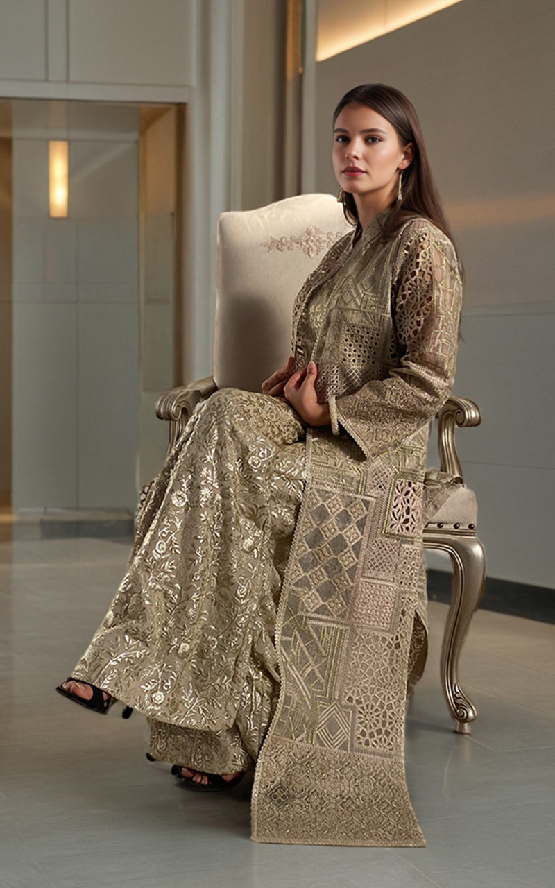 Threads and Motifs | Formal Dresses 25 | Embroidered Jacket With Blouse