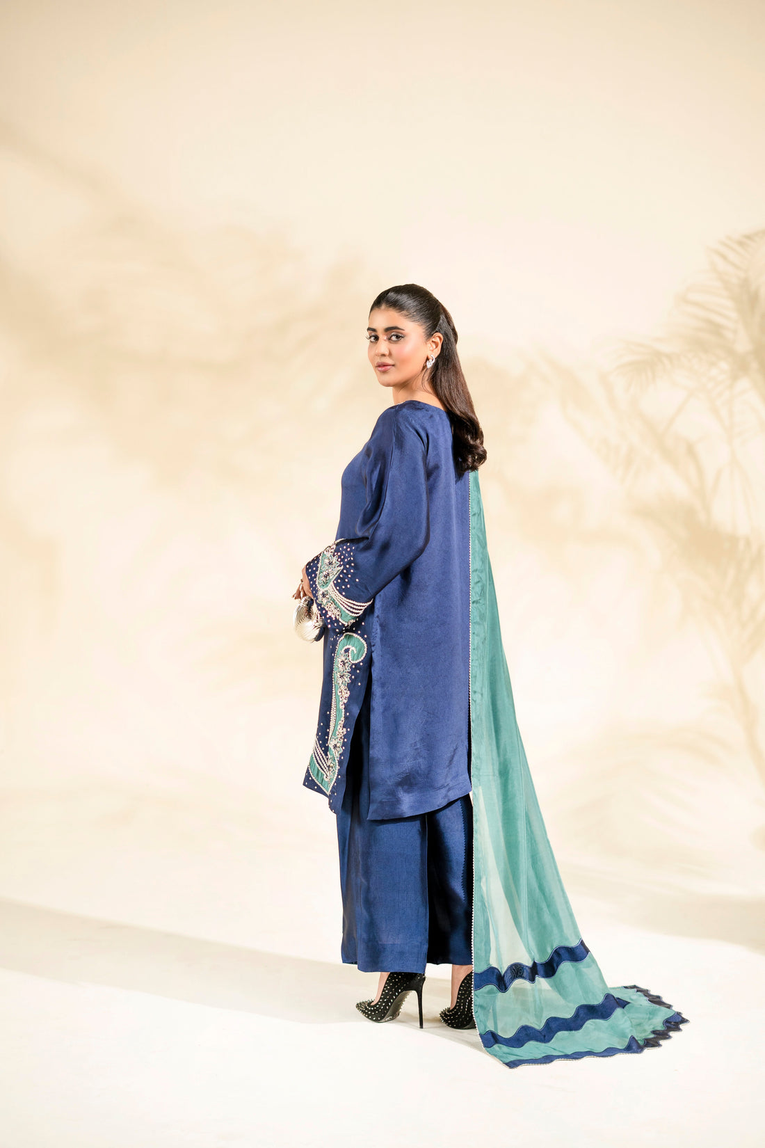 Faiza Faisal | Elara Luxury Pret | NAVY SERAPH