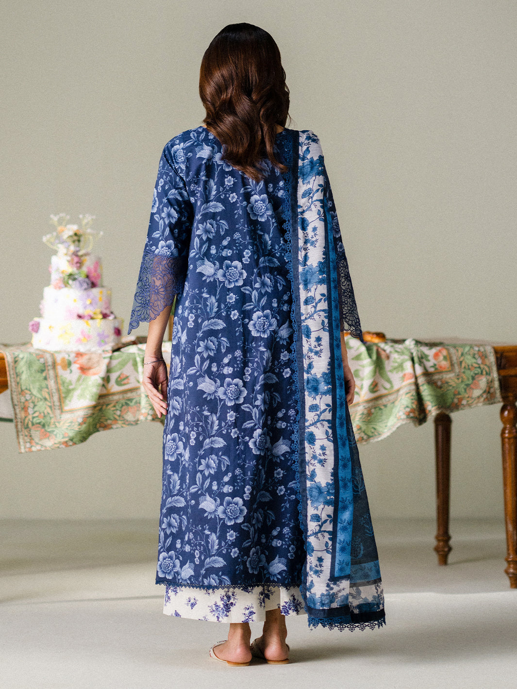 Faiza Faisal | FNF Printed Lawn | MIDNIGHT MEADOW