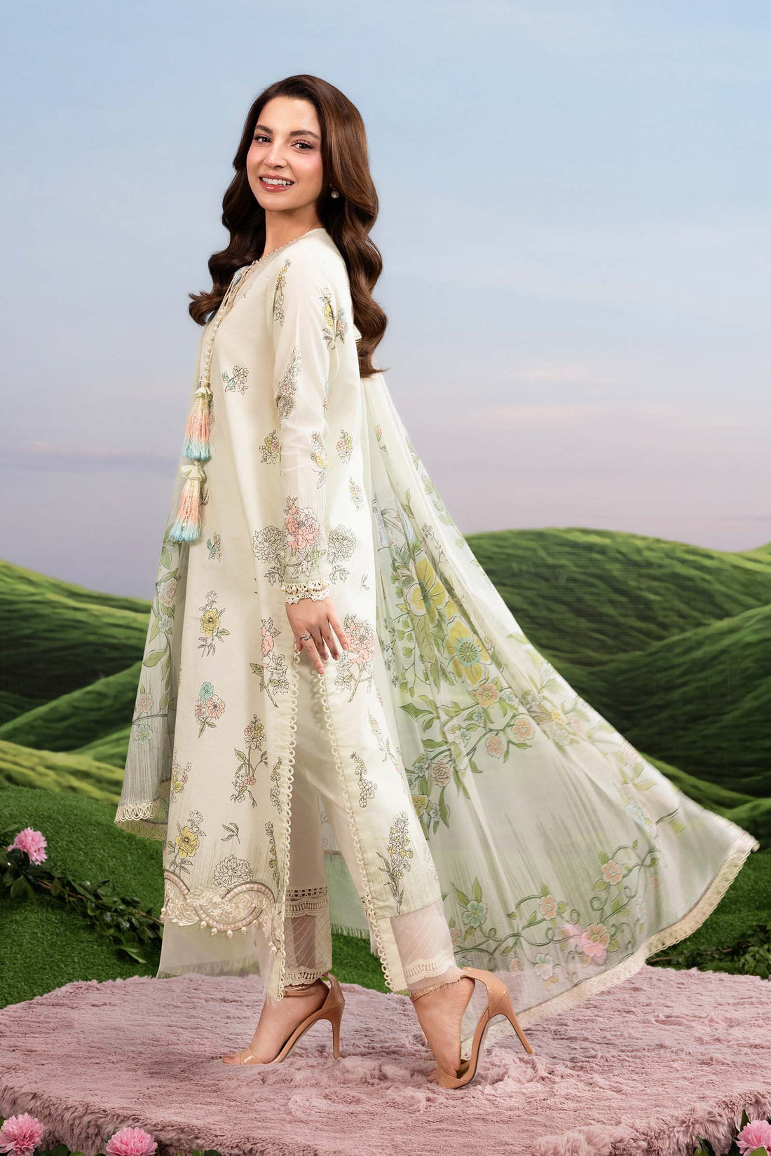 Maria B | M Basics Dreamscape Eid Lawn | MB-CUSV14-02A