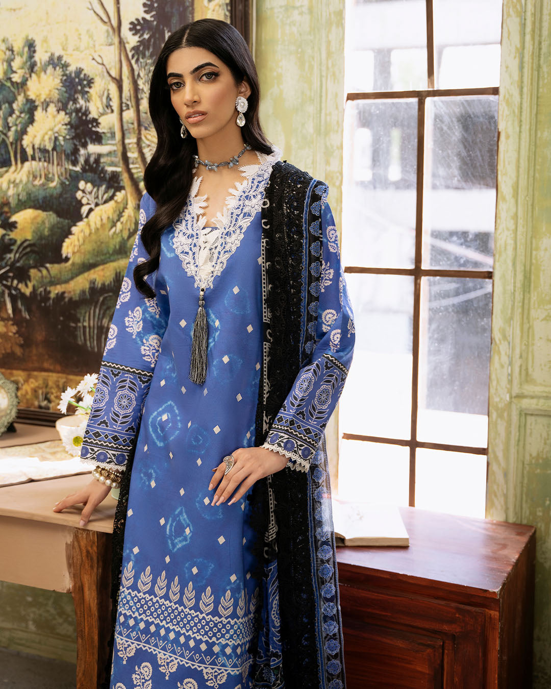 Roheenaz | Flora Printed Lawn | Ember