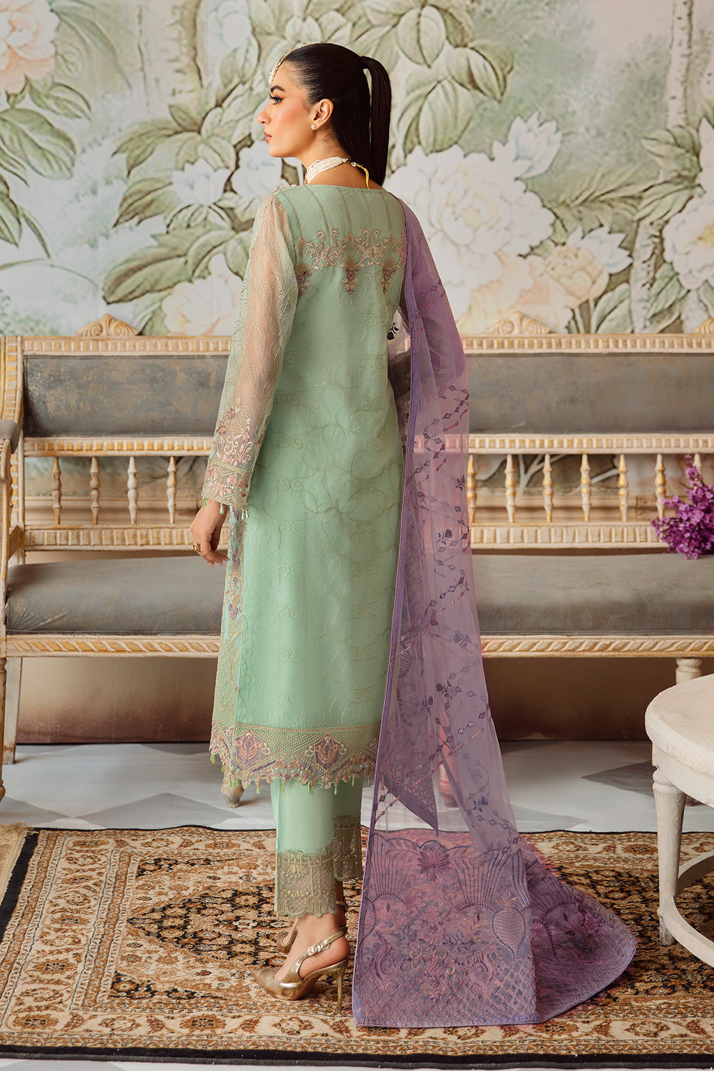 Ramsha | Minhal Organza Collection |  M-1204