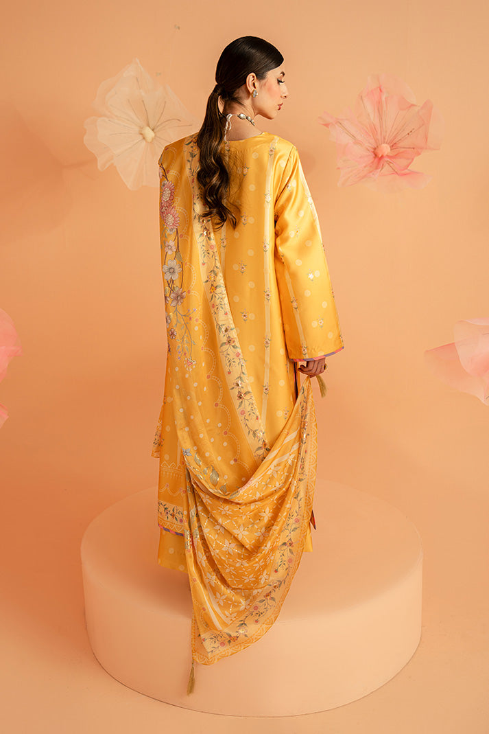 Imrozia Premium | Amelia Printed Silk | SP-156 Sunlit Aura
