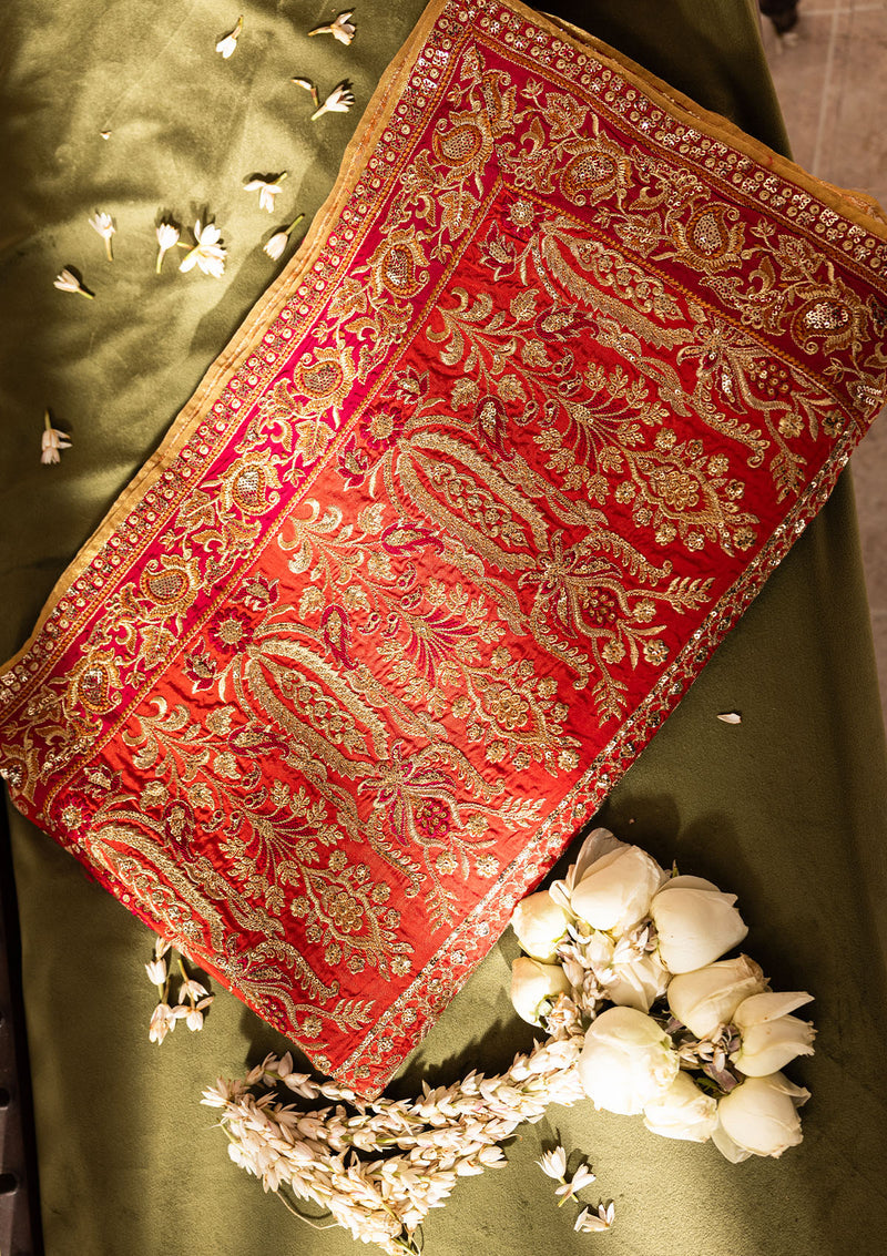 Aik Atelier | Wedding Festive 26 | CORAL MEDIUM SILK SHAWL